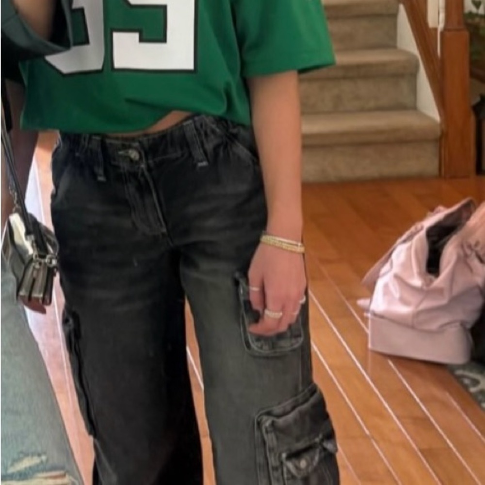 Women's Black Cargo Jeans